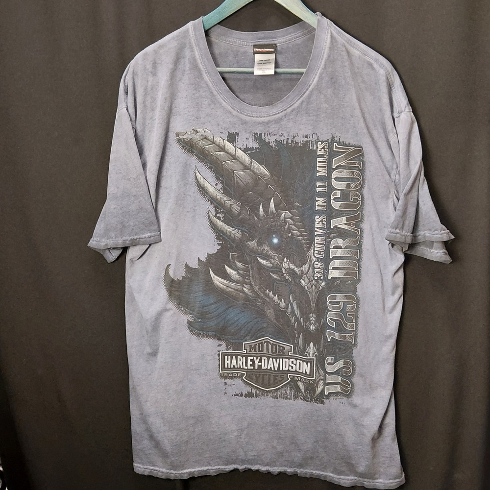 Harley-Davidson US 129 Tail of The Dragon T-Shirt Gray XL 2019 Tallassee TN
